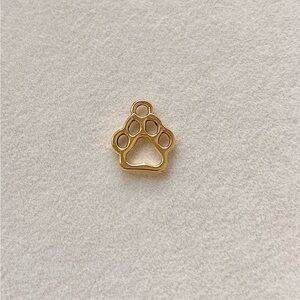 Gold Paw Print Charm